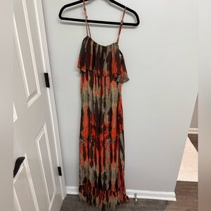 Beige and Orange Fabric Detail